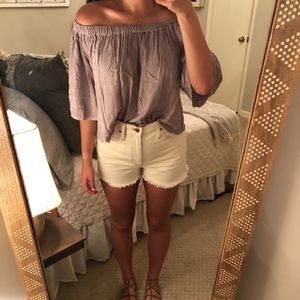 Young fabulous and broke off the shoulder top